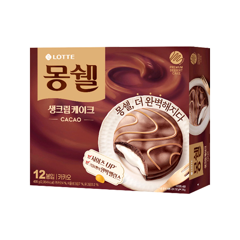 LOTTEWELLFOOD Moncher Fresh Cream Cacao 408g x 8