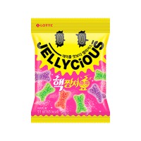 LOTTEWELLFOOD Jellycious Extreamly Sour Soft Candy Fruits 51g x 48