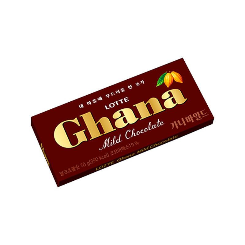 LOTTEWELLFOOD Ghana Mild Chocolate 70g x 40