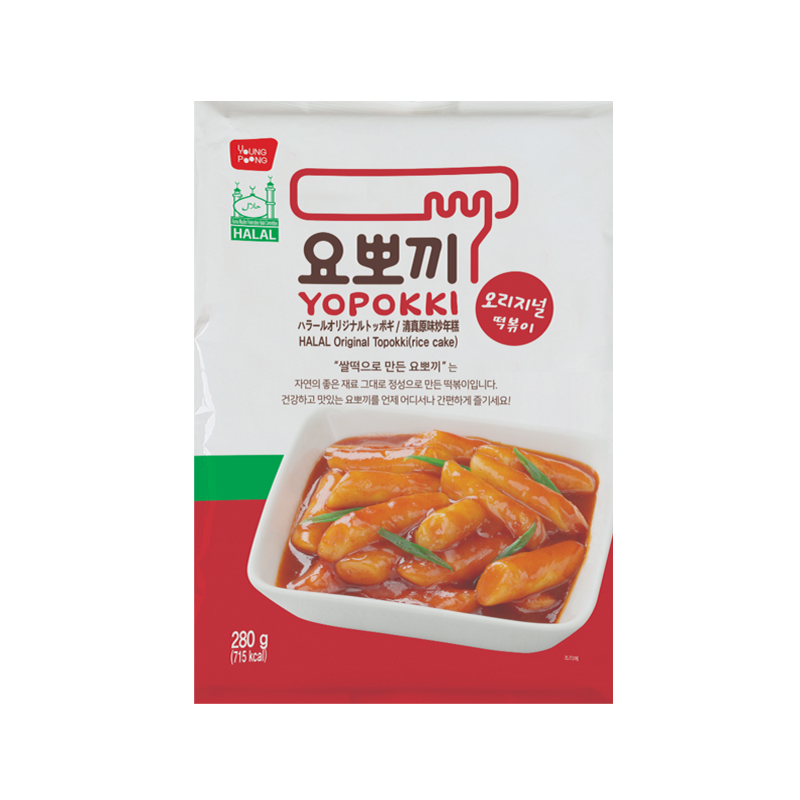YOUNGPOONG Yopokki Original Tteokbokki Pouch HALAL 240g x 24