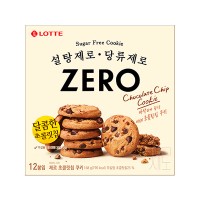 LOTTEWELLFOOD Zero Chocolate Chip Cookie 168g x 12