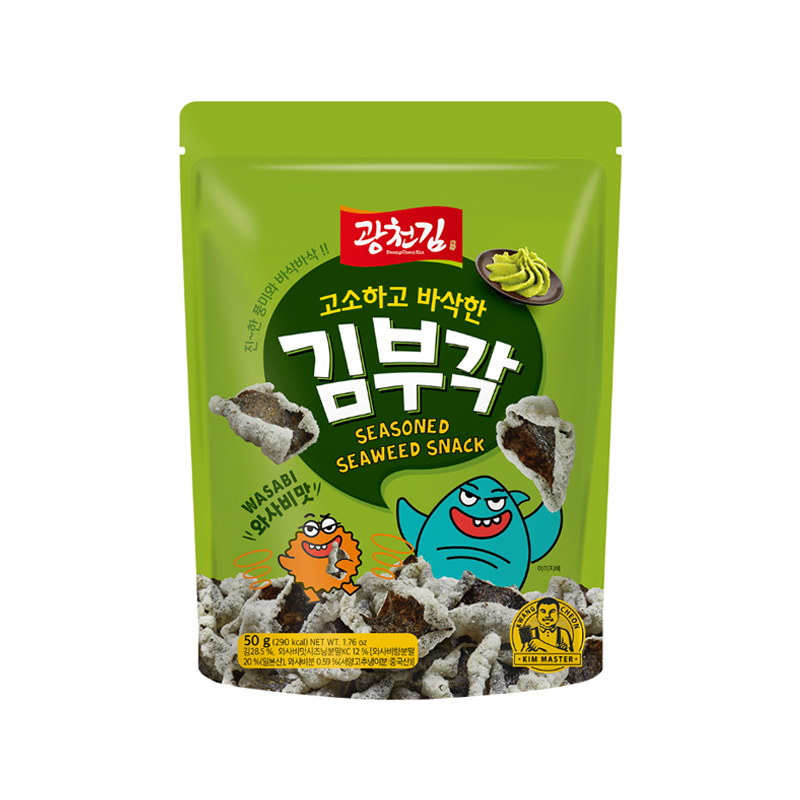 KWANGCHEONKIM Wasabi Flavor Seaweed Crisps 50g x 20