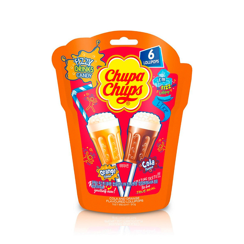CHUPA CHUPS Fizz Lollipop Bundle 90g x 48