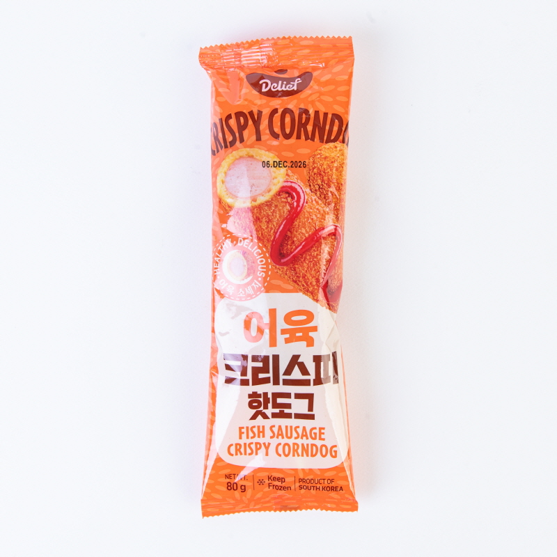 DELIEF Fish Sausage Crispy Corndog (F) 80g x 5p x 12