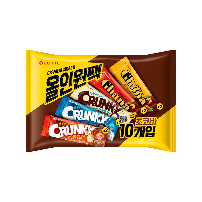 LOTTEWELLFOOD Chocolate Bar Mix 10 Bundles 368g x 12