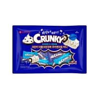 LOTTEWELLFOOD Crunky Double Crunch Bar Cookie & Cream Mini 363g x 4