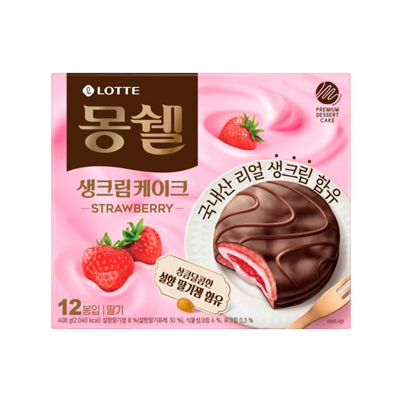 LOTTEWELLFOOD Monshell Fresh Cream Strawberry 408g x 8