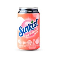 SUNKIST Zero Peach Lemon Soda 355ml x 24