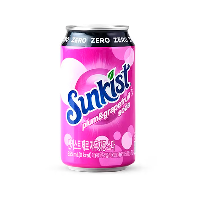SUNKIST Zero Plum Grapefruit Soda 355ml x 24