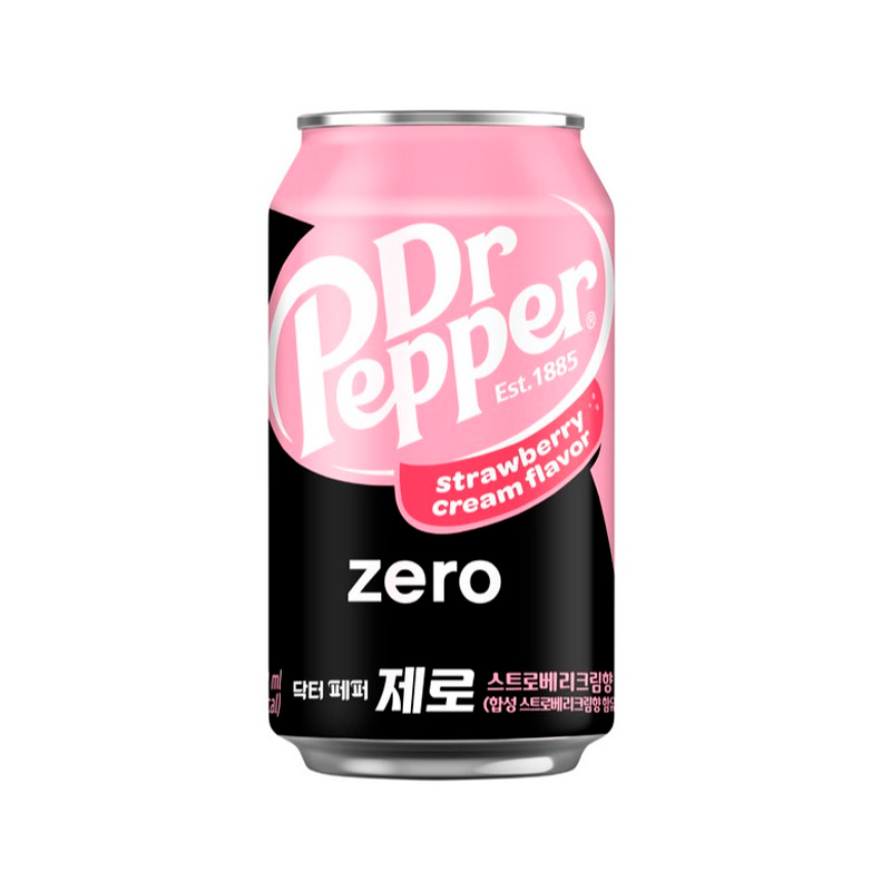 COCA COLA Dr. Pepper Zero Strawberry Cream Flavor 350ml x 24