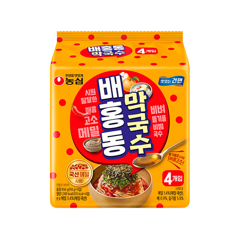 NONGSHIM Baehongdong Makguksu 114g x 4p x 8