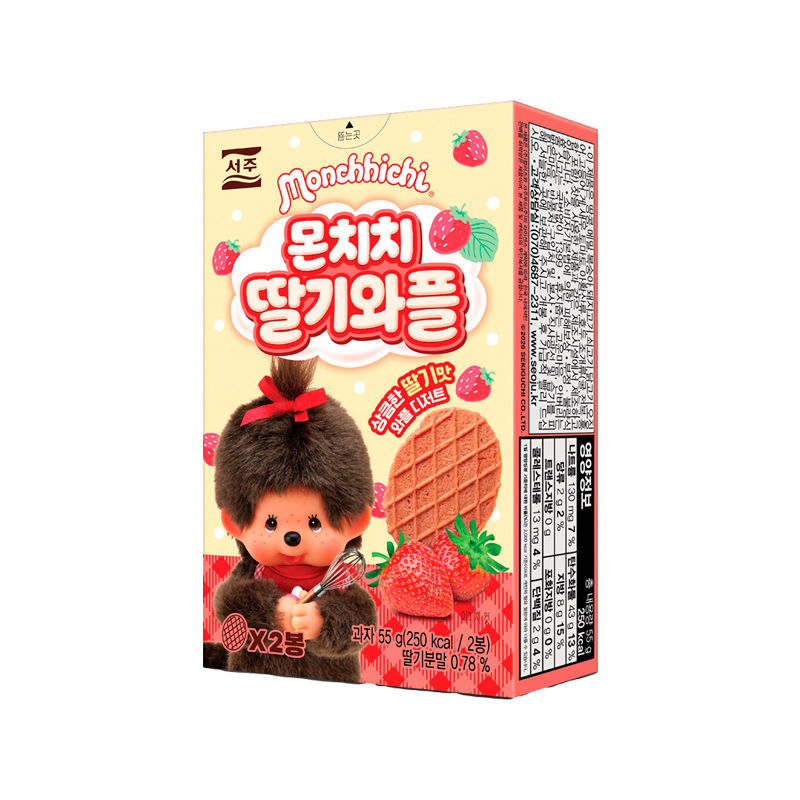 SEOJU Monchhichi Strawberry Waffle 55g x 36