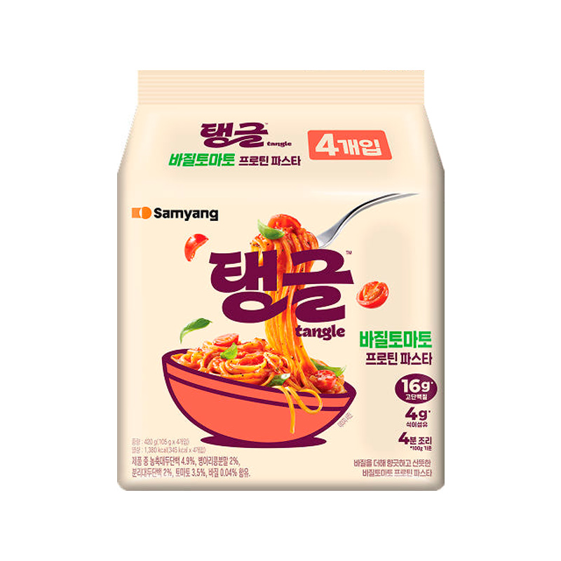 SAMYANG Tangle Basil Tomato Protein Pasta 10g x 4p x 8